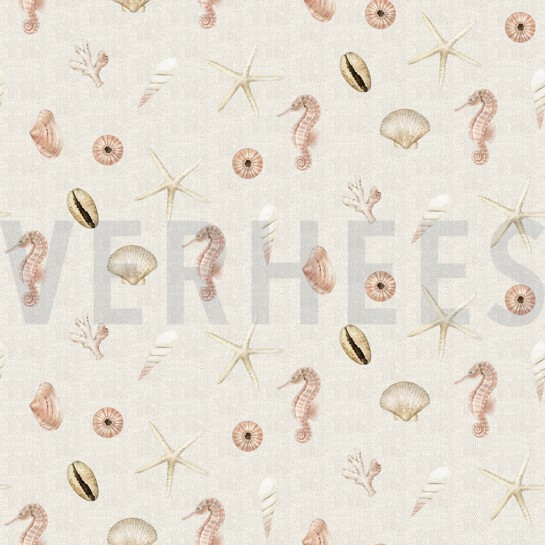 CANVAS DIGITAL SHELLS LINEN ECRU #7