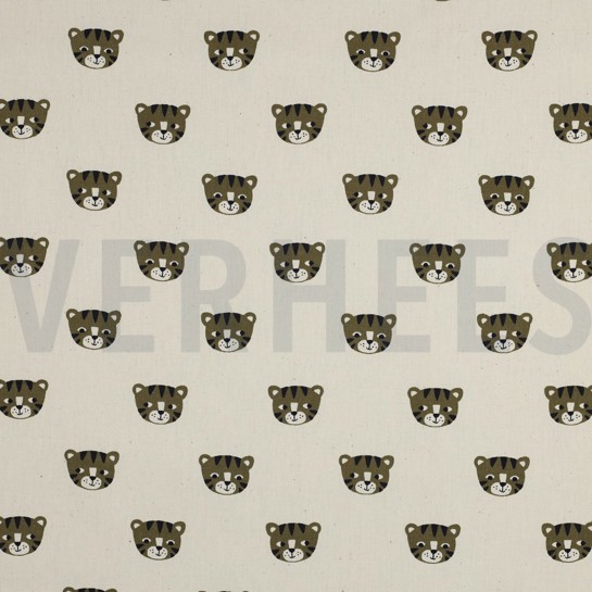 POPLIN GOTS NATURAL TIGERS NATURAL #7