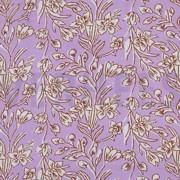HANDCRAFTED BLOCK-PRINTED COTTON FLOWERS LILAC (thumbnail)