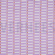 COTON IMPRIMÉ BLOCK FAIT MAIN GÉOMÉTRIQUE LILAS (thumbnail)