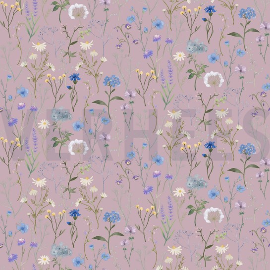 CANVAS DIGITAL FLOWERS OLD ROSE #7