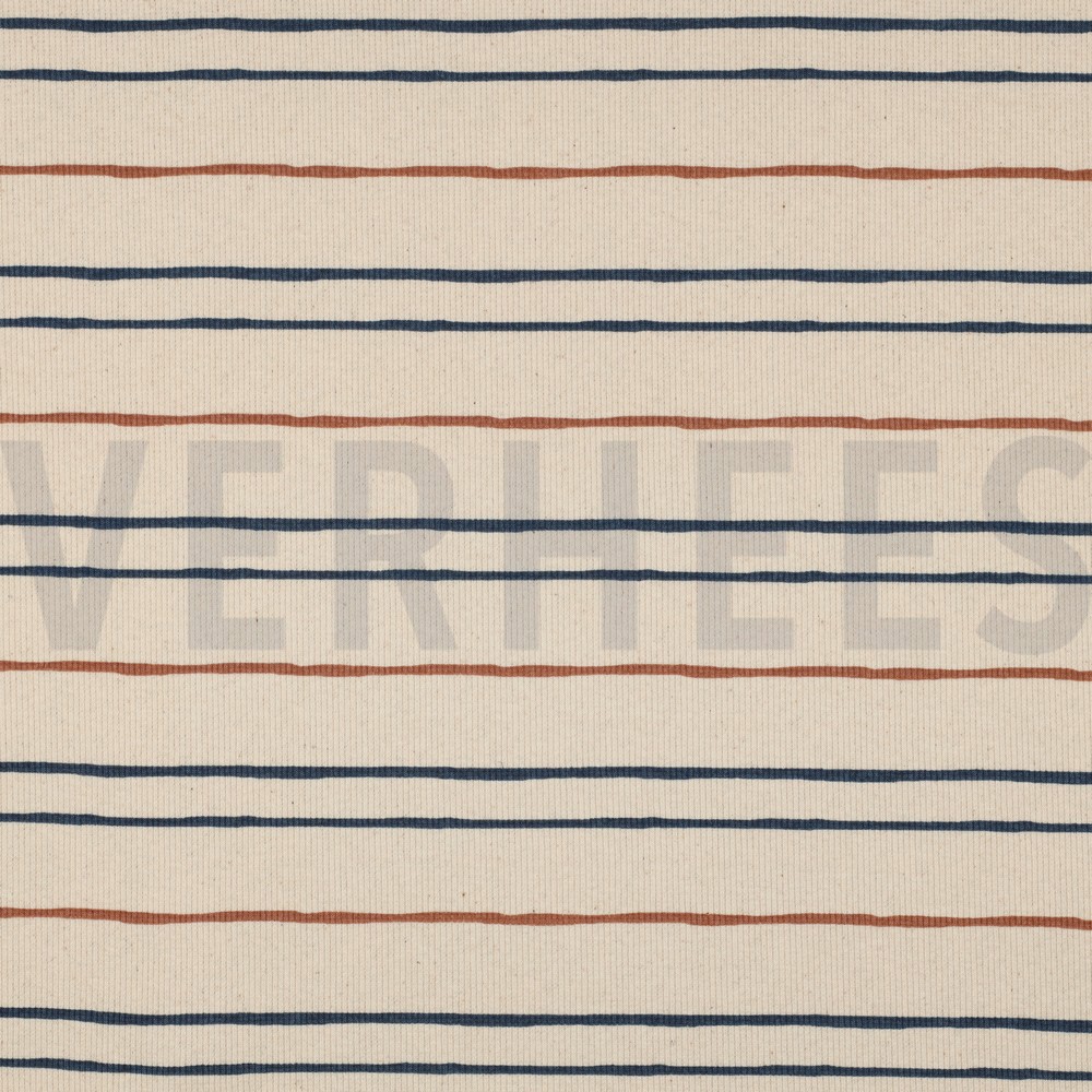 RIB JERSEY GOTS NATURAL STRIPES NATURAL