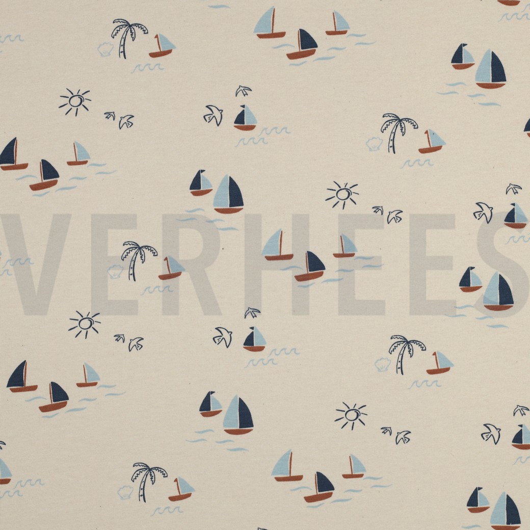 JERSEY GOTS NATUREL BATEAUX NATUREL