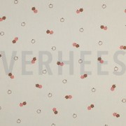 BAUMWOLLE POPELINE GOTS NATURAL ÄPFEL NATUR (thumbnail)