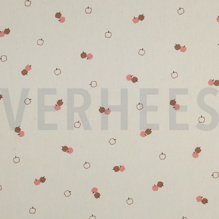 POPELINE DE COTON GOTS NATUREL POMMES NATUREL (hover)