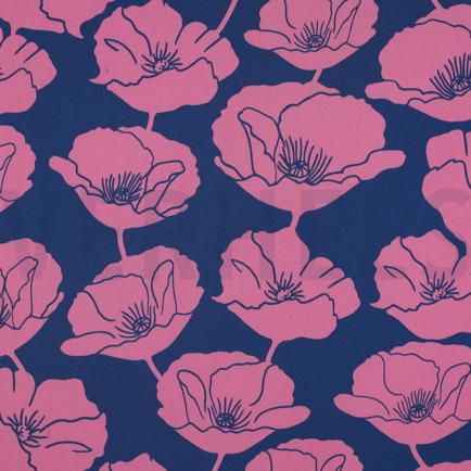 ROYAL MICRO SATIJN BLOEMEN KOBALTBLAUW (hover)