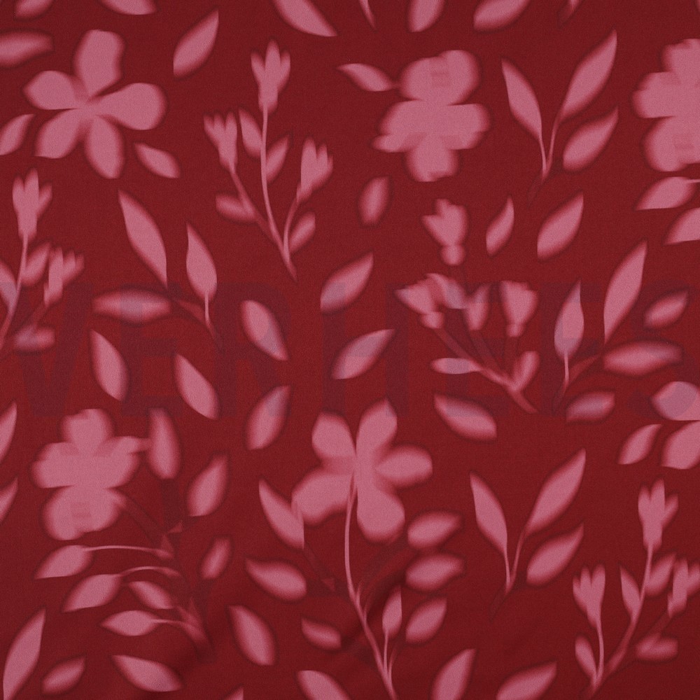 ROYAL MICRO SATIN DIGITAL FLOWERS RED