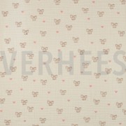 DOUBLE GAUZE GOTS NATURAL STRIKJES NATUREL (thumbnail)