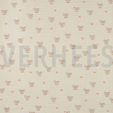 DOUBLE GAZE DE COTON GOTS NATUREL ARCS NATUREL (hover)