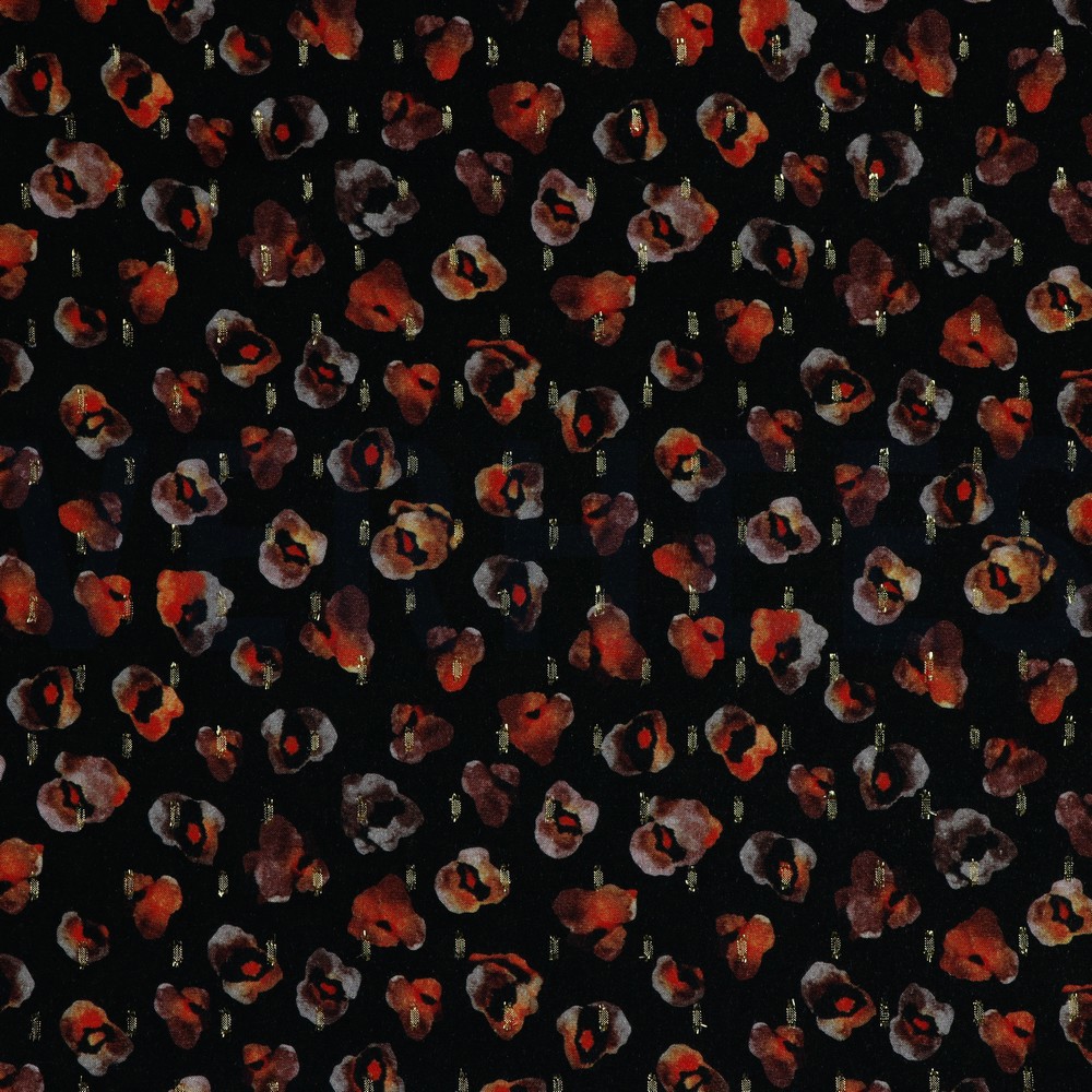 VISCOSE LUREX DIGITAL ANIMAL SKIN BLACK
