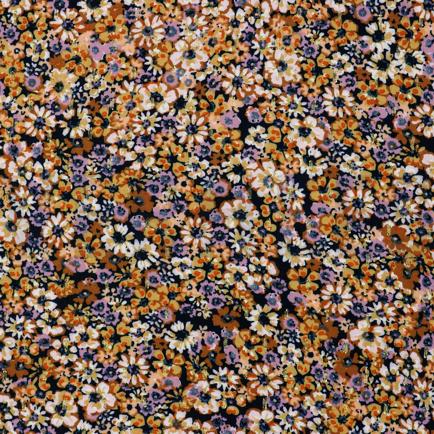 VISCOSE LUREX BLOEMEN MARINEBLAUW (hover)