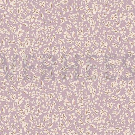 VISCOSE ROSELLA STRETCH BLOEMEN LICHT LILA (hover)