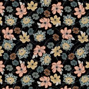 VISCOSE ROSELLA STRETCH BLOEMEN ZWART (thumbnail)