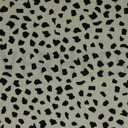 LINNEN VISCOSE GEWASSEN STIPPEN TAUPE (hover)