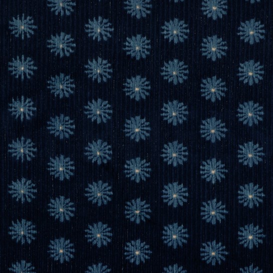 GEWASCHEN CORDUROY BLUMEN MARINEBLAU #7