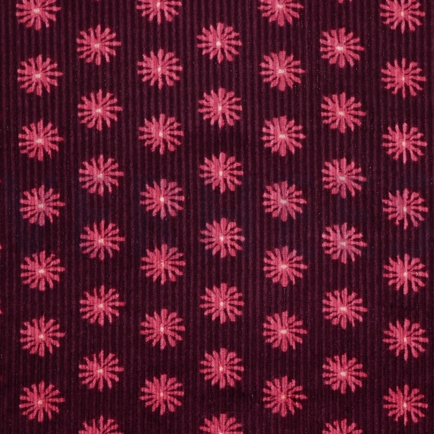 GEWASCHEN CORDUROY BLUMEN AUBERGINE (hover)