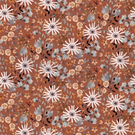 SWEAT DIGITAL FLEURS TERRACOTTA (hover)