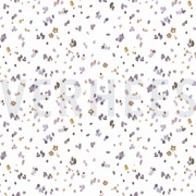JERSEY DIGITAL FLEURS ET FEUILLES BLANC/LAVANDE (thumbnail)