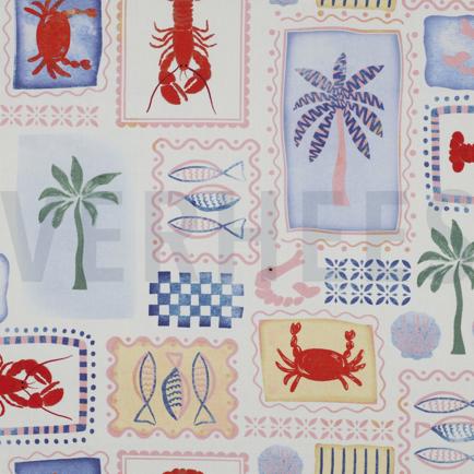 TOILE CANVAS PATCHWORK ESTIVAL DIGITAL BLEU CLAIR (hover)