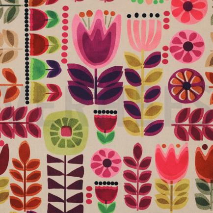 TABLECLOTH DIGITAL WATER REPELLENT FLOWERS MULTICOLOUR (hover)
