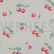 TABLECLOTH DIGITAL WATER REPELLENT CHERRIES WHITE (thumbnail)