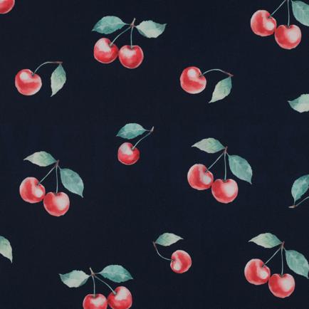 TABLECLOTH DIGITAL WATER REPELLENT CHERRIES NAVY (hover)