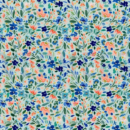 JERSEY DIGITAL WILDE BLUMEN HELLMINT (hover)