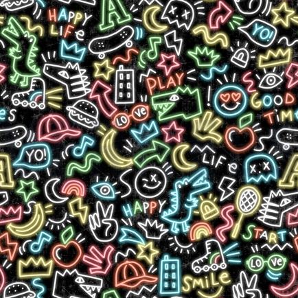 JERSEY DIGITAL GRIBOUILLAGES NOIR (hover)