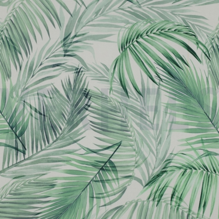 TISCHDECKE DIGITAL WASSERABWEISEND BLÄTTER WEISS (hover)