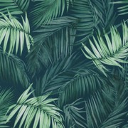 TISCHDECKE DIGITAL WASSERABWEISEND BLÄTTER DUNKELGRÜN (thumbnail)