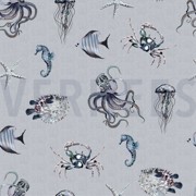 CANVAS DIGITAL UNDERWATER ANIMALS BLUE (thumbnail)