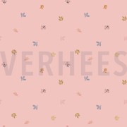 KATOENEN POPLIN GOTS GIRAFFE MET BLOEMEN ROSE (thumbnail)