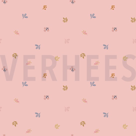 KATOENEN POPLIN GOTS GIRAFFE MET BLOEMEN ROSE #7