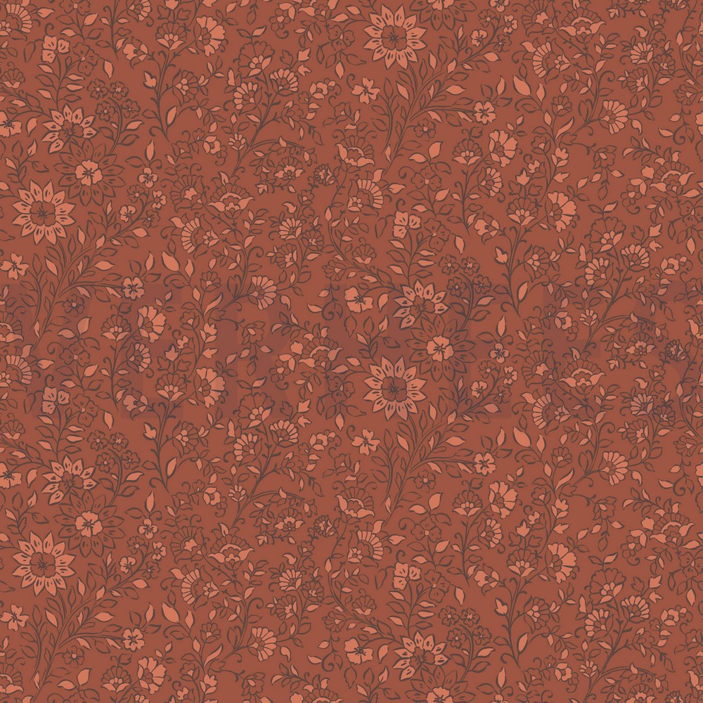 JERSEY FLEURS ROUGE BRIQUE