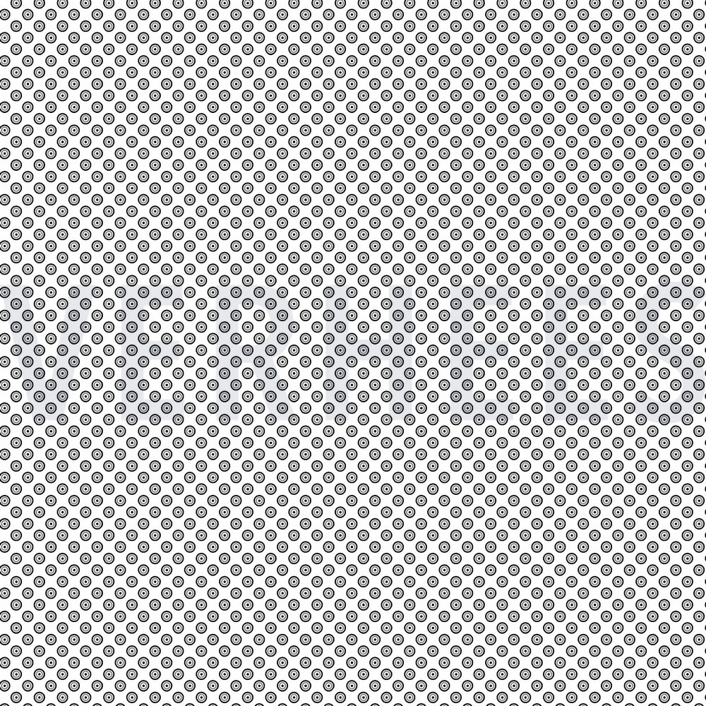 KATOENEN POPLIN MINIMALS WIT / ZWART