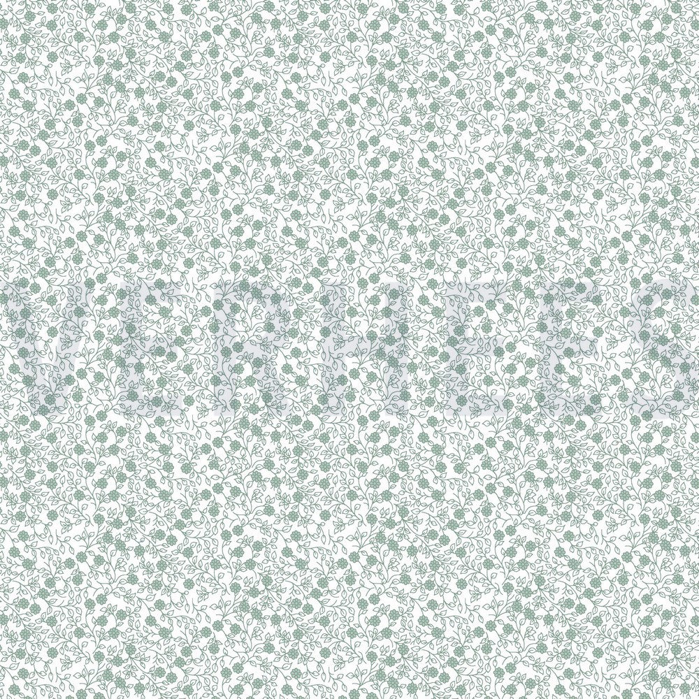 KATOENEN POPLIN MINIMALS WIT / NILE