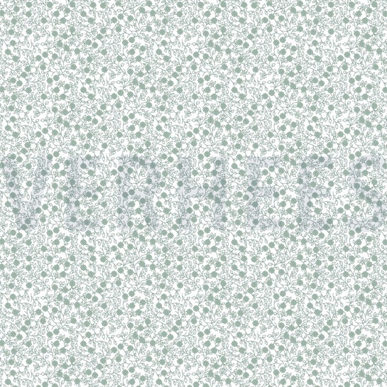 KATOENEN POPLIN MINIMALS WIT/NILE #7