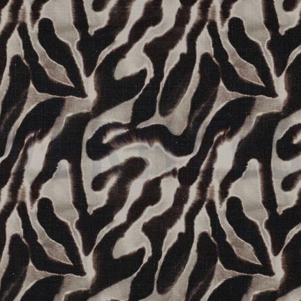 TOILE CANVAS SLUB MOTIF ANIMAL DIGITAL SABLE (hover)