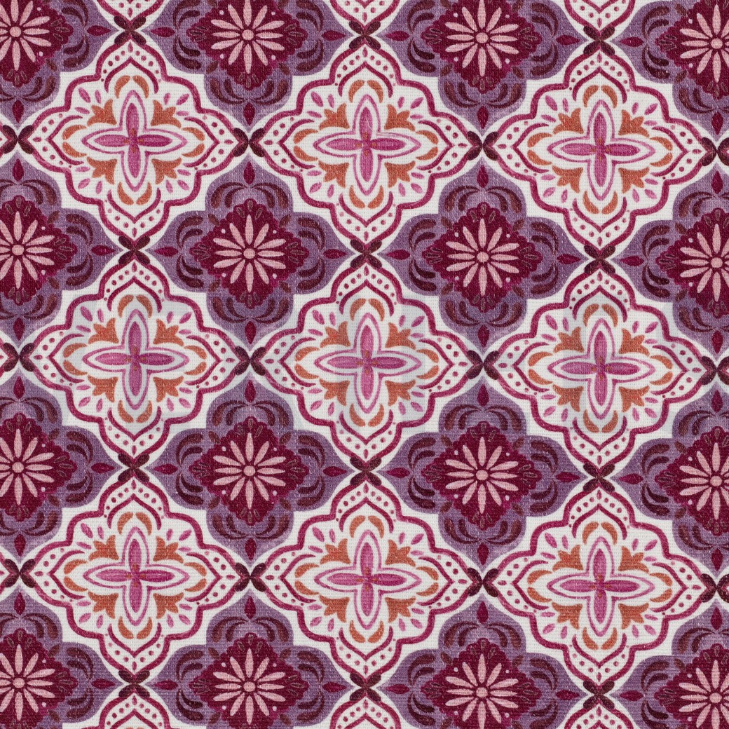 CANVAS SLUB DIGITAAL ORNAMENT LAVENDEL