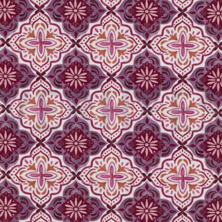 TOILE CANVAS SLUB ORNEMENT DIGITAL LAVANDE (hover)