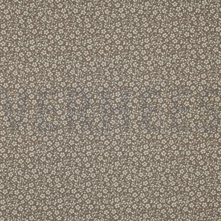 POPELINE DE COTON FLEURS ET POINTS VERT MOUSSE (hover)