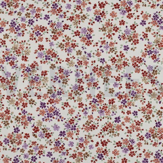 FINE POPLIN DIGITAL FLOWERS OFFWHITE #7