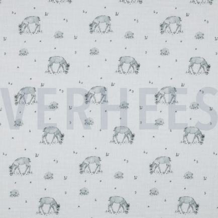 DOUBLE GAZE DE COTON GOTS DIGITAL  FORÊT BLANC (hover)