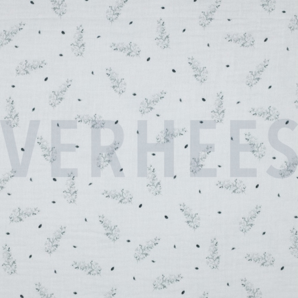 DOUBLE GAZE DE COTON GOTS DIGITAL  FORÊT BLANC (hover)