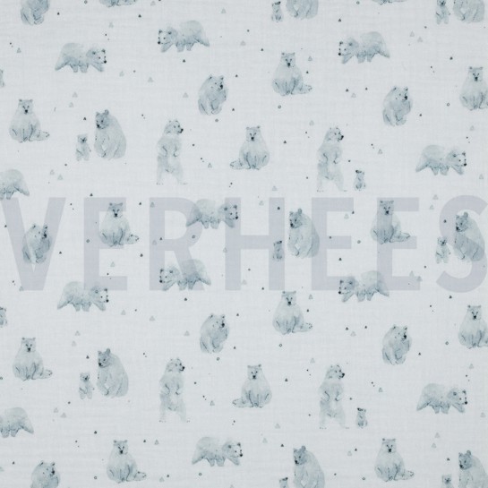 DOUBLE GAUZE GOTS DIGITAAL BOS WIT #7