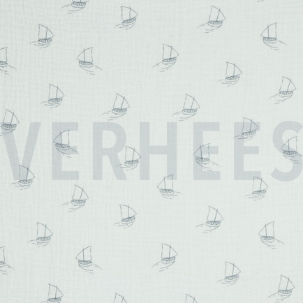 DOUBLE GAUZE BOTEN WIT (hover)