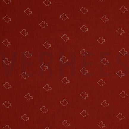 DOUBLE GAUZE BIRDS RUST (hover)