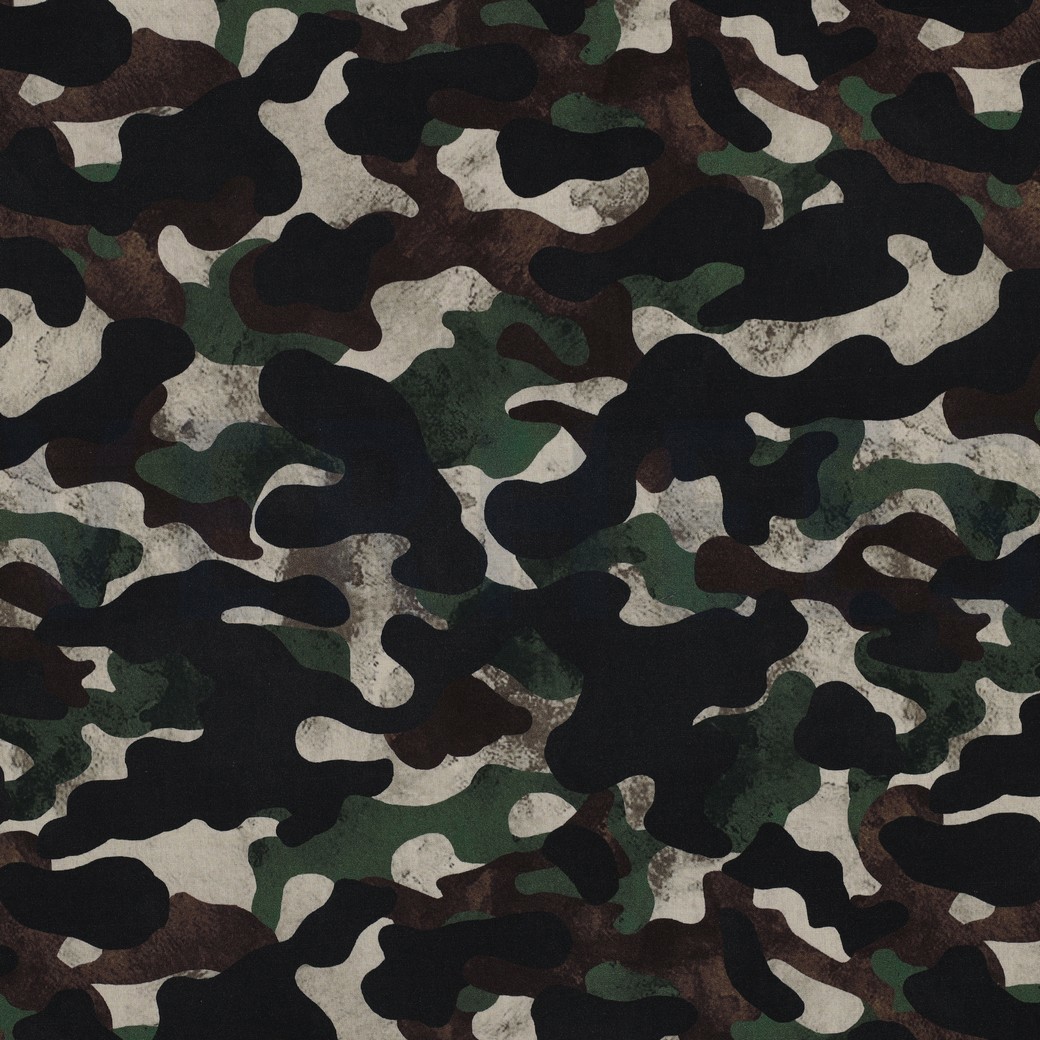 FINE POPLIN DIGITAL CAMOUFLAGE GREEN