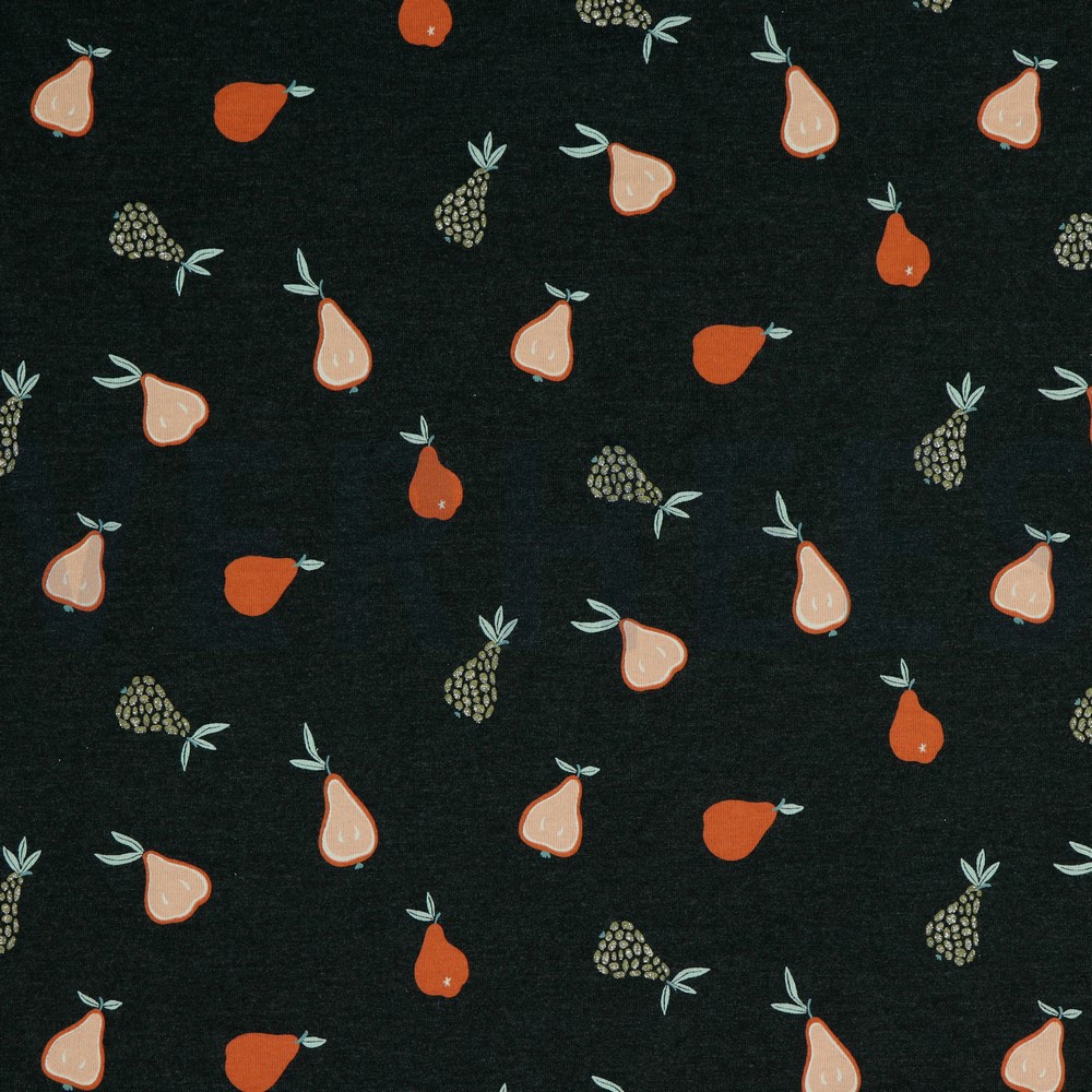 JERSEY MELANGE GLITZER BIRNEN ANTHRAZIT MELIERT