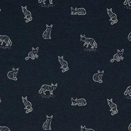 JERSEY MELANGE ANIMAL INDIGO MELANGE (hover)